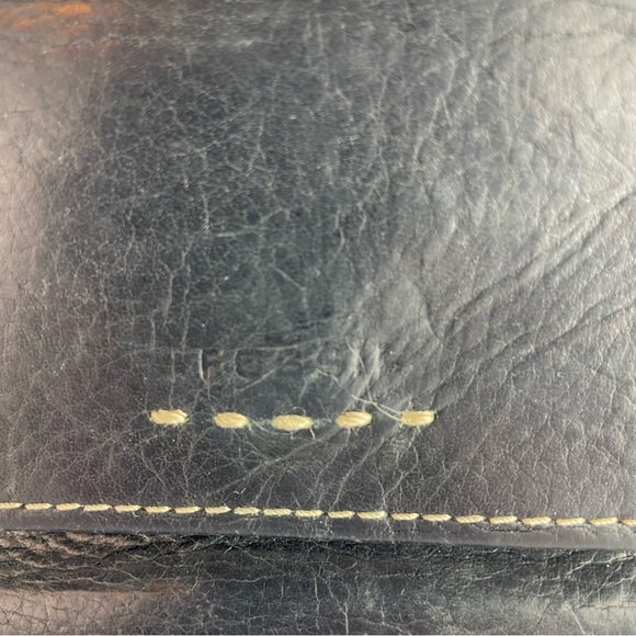 Fossil Black Leather Women’s Wallet Checkbook - Picture 5 of 7
